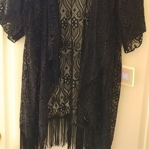 Black lace Lularoe Monroe L